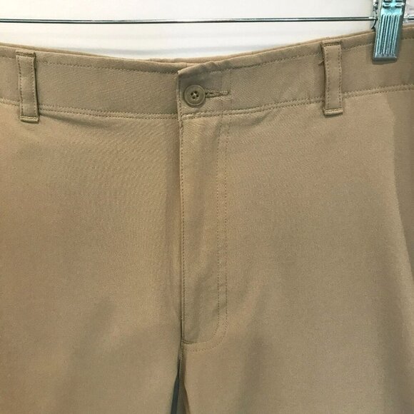 Ben Hogan Men's Flat Front Bermuda Golf Shorts Sz 40 in Khaki Tan Activewear - Picture 2 of 14